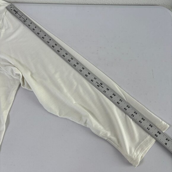 Allbirds Natural Flow Studio Shirt Womens XXXL White Long Sleeve Tee Wool Tencel - Picture 10 of 11